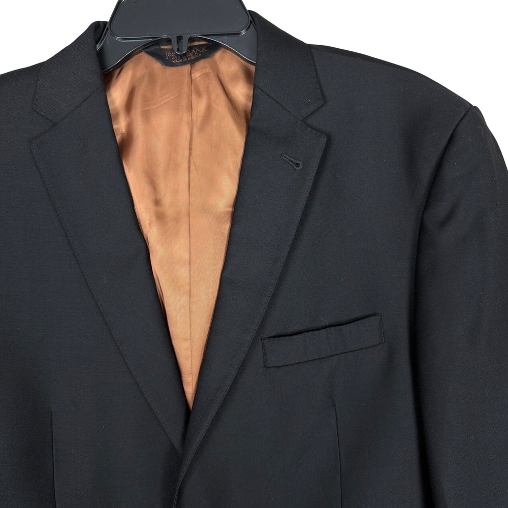 Jos A Bank Joseph Suit Jacket 41R 21.5in Wool Slim Fit Navy Blue Metropolitan